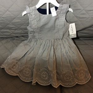 Baby Girl Carter's Striped Eyelet Dress
